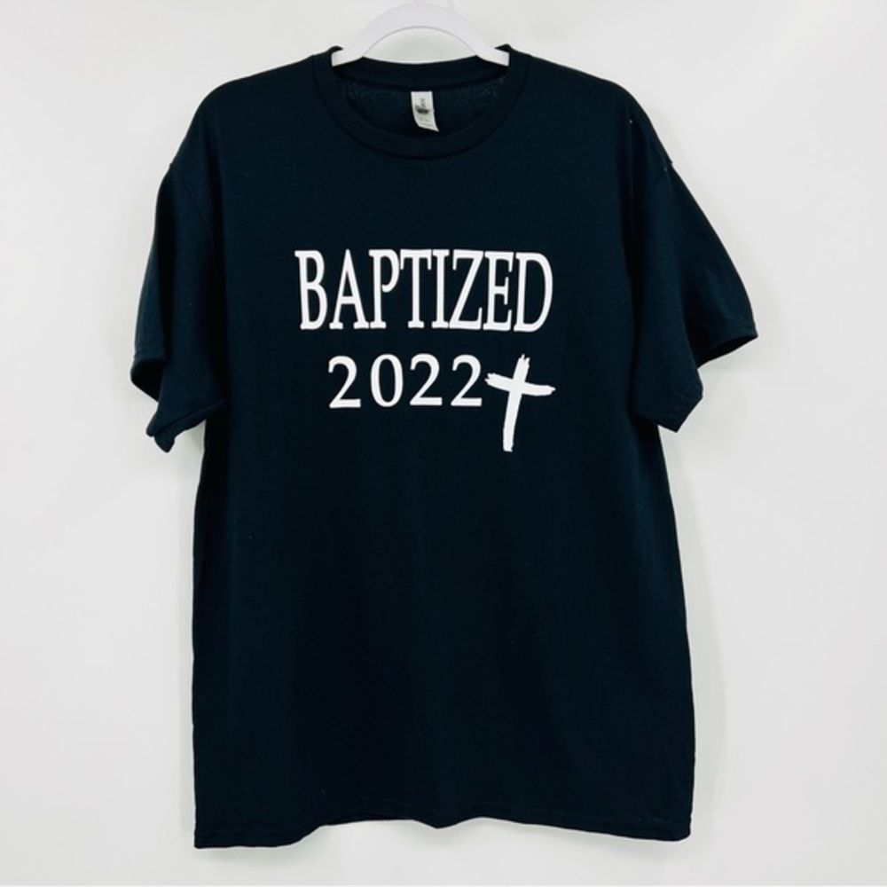 Baptized 2022‎ Gildan Unisex Black Tee in Package